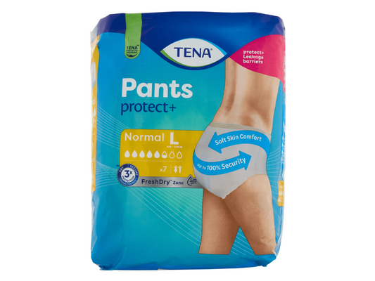 TENA Pants Normal Large PZ.7 – Mutandine Assorbenti per Incontinenza Leggera, Taglia Large