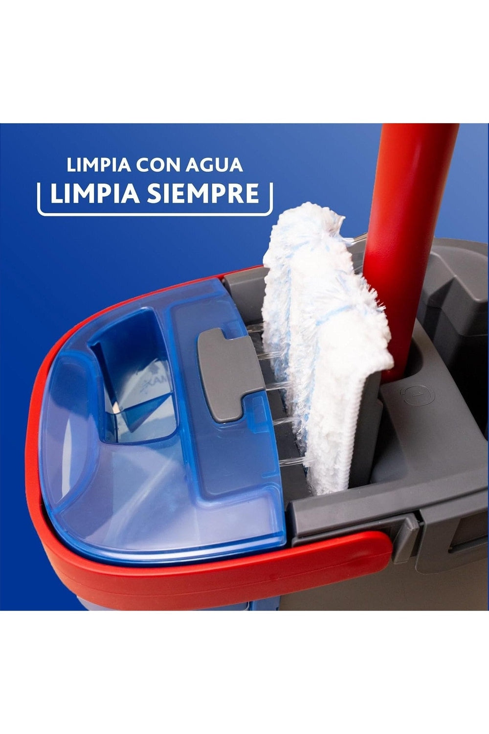 Vileda H2Pro FlatMop – Sistema Lavapavimenti con Secchio a Doppia Vasca, Mop Piatto in Microfibra, Acqua Pulita ad Ogni Risciacquo