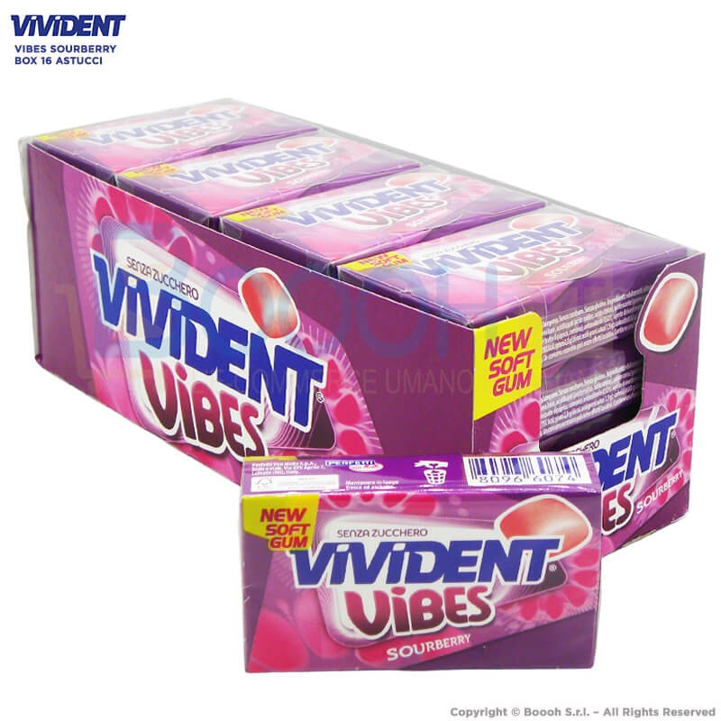 Vivident Vibes Sour Berry 16 pezzi