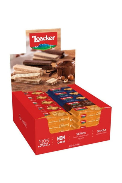 Loacker Classic 45g x60 Assortito – Espositore da Banco con 4 Gusti (Napolitaner, Cremkakao, Double Choc, Peanut Butter)