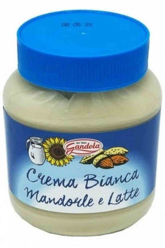 Crema Spalmabile Bianca Mandorla e Latte 350g – Delicata Tentazione al Gusto Morbido e Avvolgente