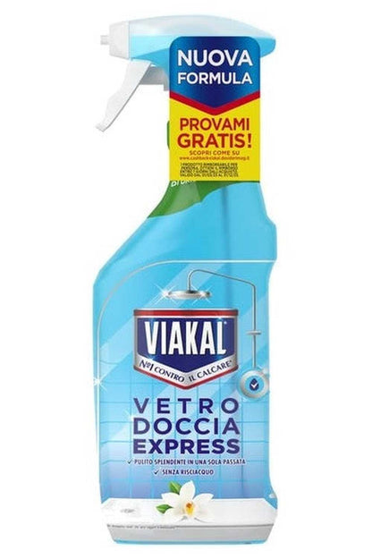 Viakal Anticalcare Spray Doccia 470ml – Rimuove il Calcare e Protegge le Superfici con Brillantezza Duratura