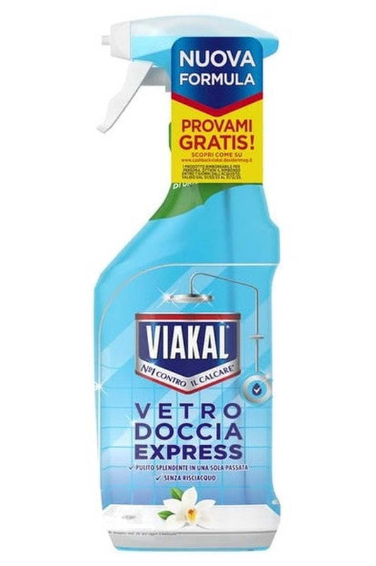 Viakal Anticalcare Spray Doccia 470ml – Rimuove il Calcare e Protegge le Superfici con Brillantezza Duratura