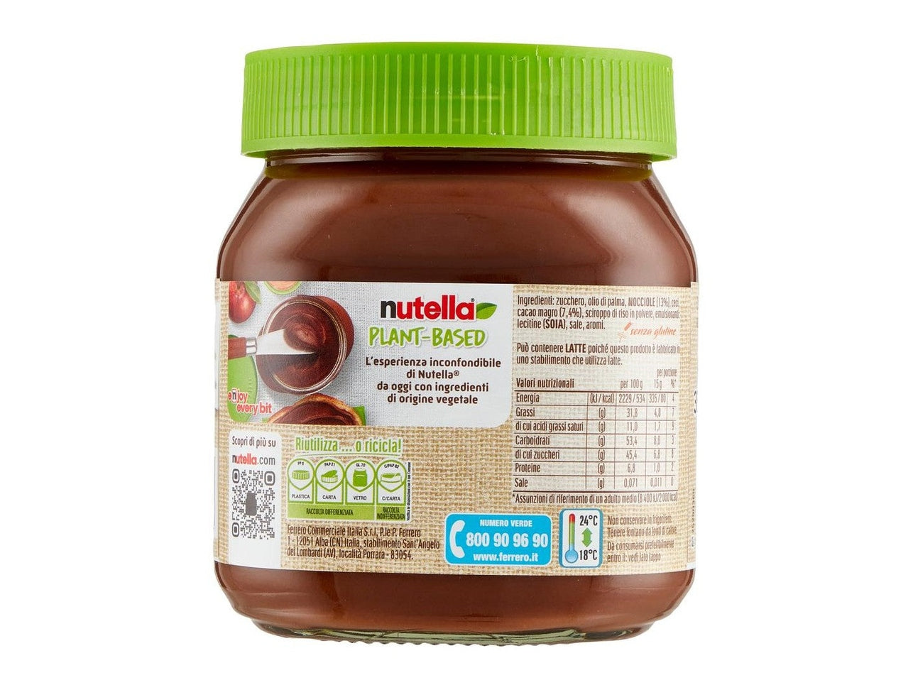 Nutella Vegana  Plant-Based 350g – La Nuova Crema Spalmabile Vegana al Gusto Inconfondibile Ferrero