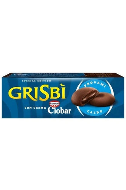 Biscotti Grisbì 112g Ripieni di Crema al Ciobar – Cuore Morbido al Cioccolato Caldo in un Guscio Croccante