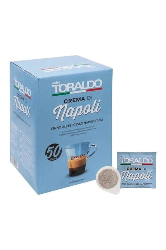 Cialde Caffè Toraldo Crema di Napoli 50pz – Espresso Napoletano Intenso e Cremoso per Moka e Macchine a Cialde