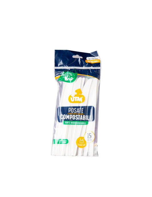 UTM 15 COLTELLI COMPOSTABILI 100% BIO