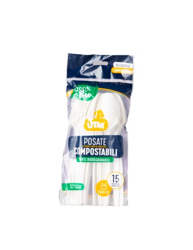 UTM 15 CUCCHIAI COMPOSTABILI 100% BIO