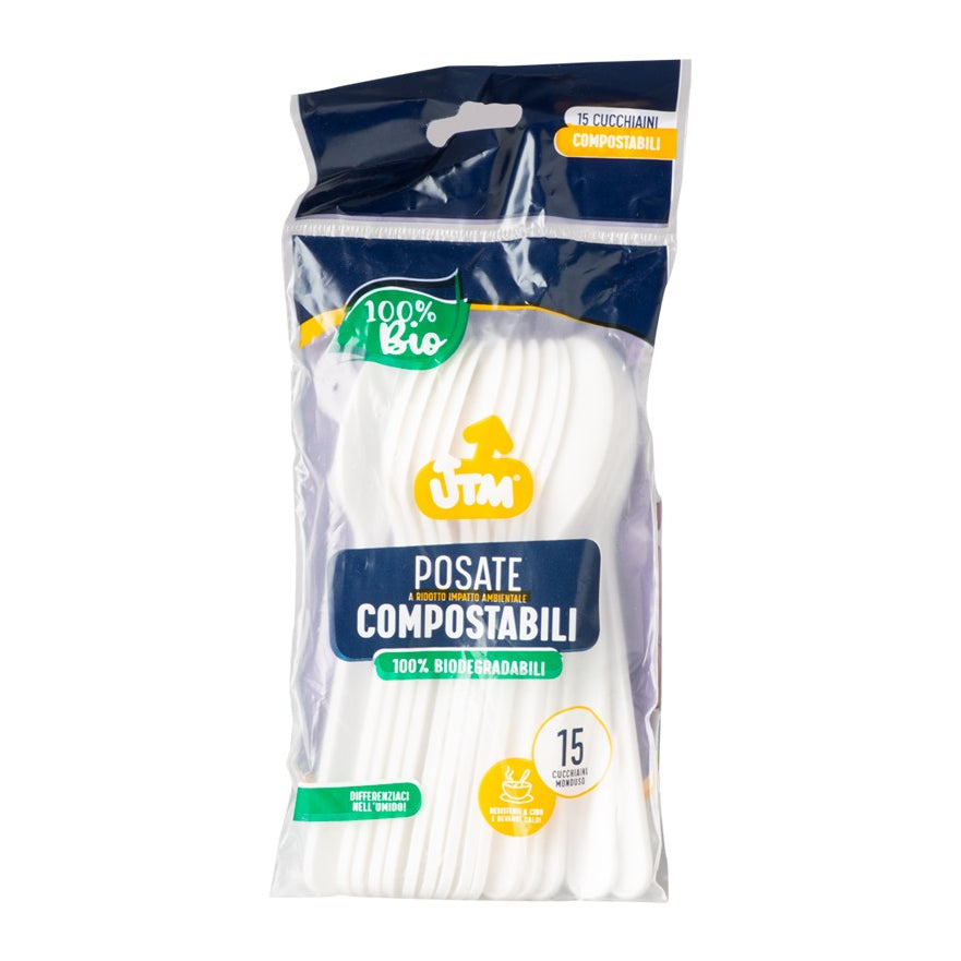 UTM 15 CUCCHIAINI COMPOSTABIL.100% BIO