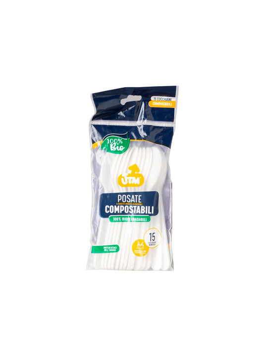 UTM 15 CUCCHIAINI COMPOSTABIL.100% BIO